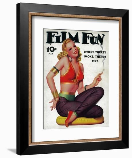 Film Fun Magazine Cover-Lantern Press-Framed Art Print