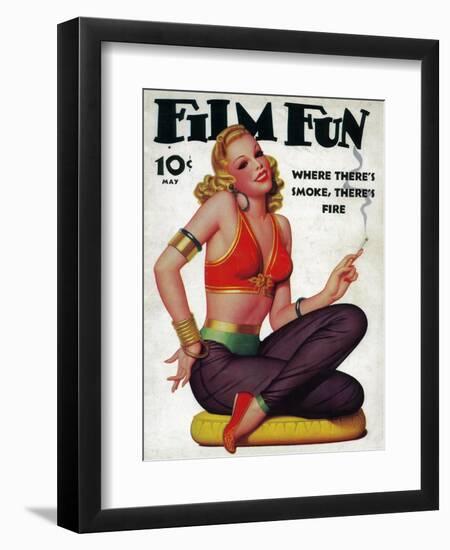 Film Fun Magazine Cover-Lantern Press-Framed Art Print