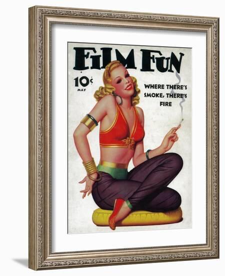 Film Fun Magazine Cover-Lantern Press-Framed Art Print