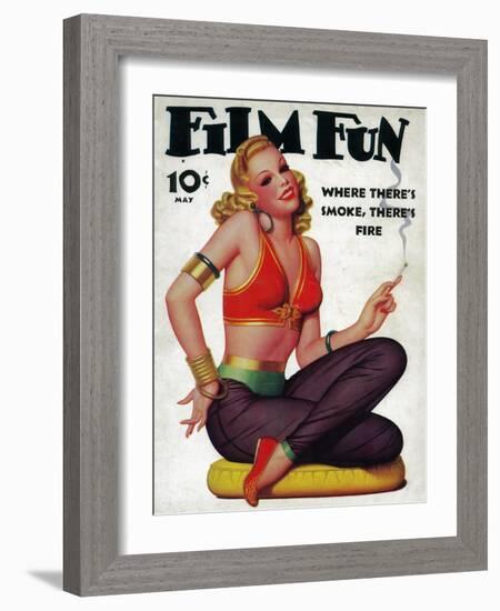 Film Fun Magazine Cover-Lantern Press-Framed Art Print