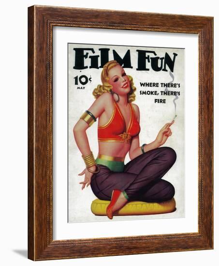 Film Fun Magazine Cover-Lantern Press-Framed Art Print