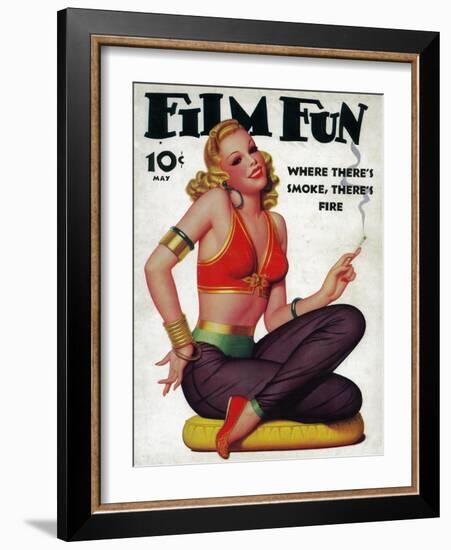 Film Fun Magazine Cover-Lantern Press-Framed Art Print