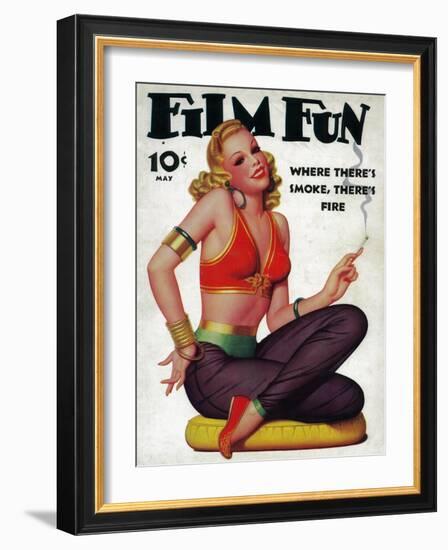 Film Fun Magazine Cover-Lantern Press-Framed Art Print