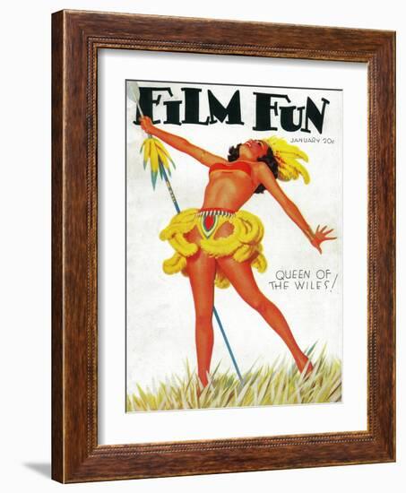 Film Fun Magazine Cover-Lantern Press-Framed Art Print
