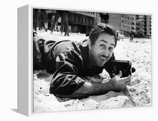 Film Maker Walt Disney Filming on Brazilian Beach-Hart Preston-Framed Premier Image Canvas