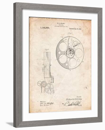 Film Reel 1915 Patent-Cole Borders-Framed Art Print