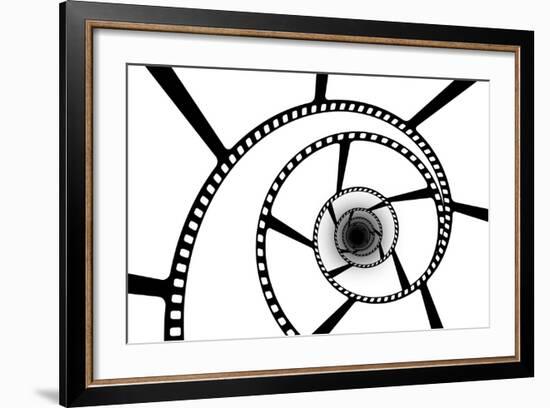 Film Strip Abstract-SSilver-Framed Premium Giclee Print