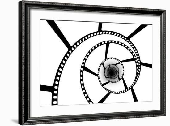 Film Strip Abstract-SSilver-Framed Art Print