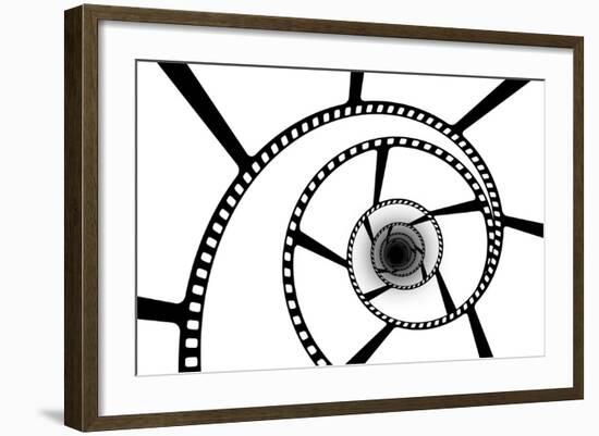 Film Strip Abstract-SSilver-Framed Art Print