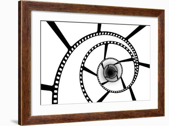 Film Strip Abstract-SSilver-Framed Art Print