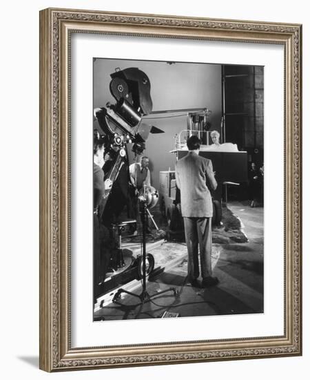 Filming a Tv Advert-null-Framed Photographic Print