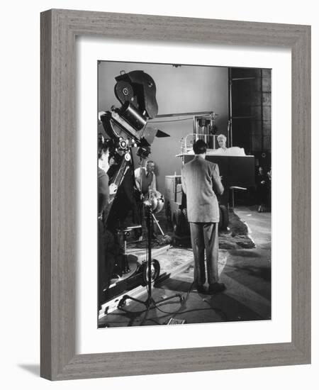 Filming a Tv Advert-null-Framed Photographic Print