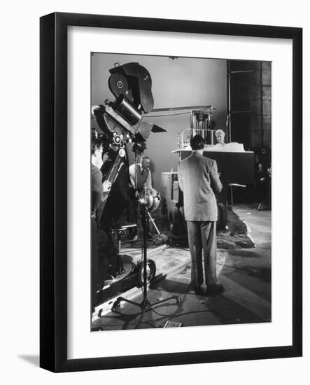 Filming a Tv Advert-null-Framed Photographic Print