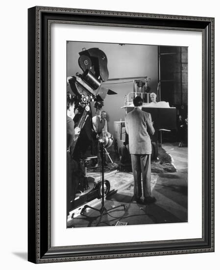 Filming a Tv Advert-null-Framed Photographic Print