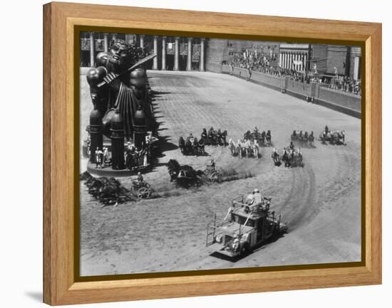 Filming the Chariot Race from 'Ben-Hur', 1925 (B/W Photo)-American Photographer-Framed Premier Image Canvas