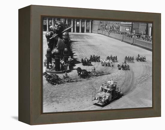 Filming the Chariot Race from 'Ben-Hur', 1925 (B/W Photo)-American Photographer-Framed Premier Image Canvas