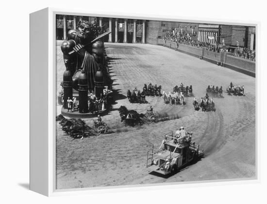 Filming the Chariot Race from 'Ben-Hur', 1925 (B/W Photo)-American Photographer-Framed Premier Image Canvas