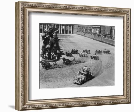 Filming the Chariot Race from 'Ben-Hur', 1925 (B/W Photo)-American Photographer-Framed Giclee Print