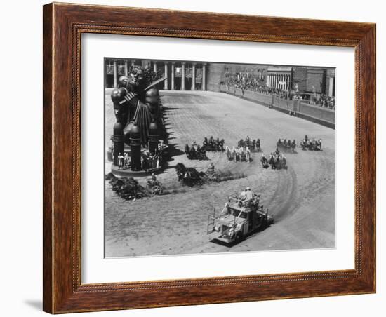 Filming the Chariot Race from 'Ben-Hur', 1925 (B/W Photo)-American Photographer-Framed Giclee Print