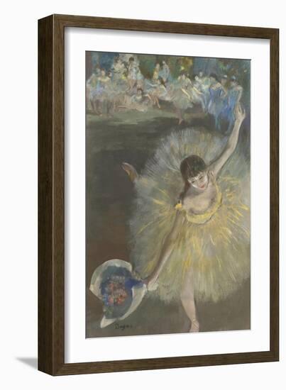 Fin d'arabesque ou Danseuse saluant-Edgar Degas-Framed Giclee Print