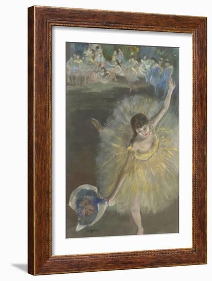 Fin d'arabesque ou Danseuse saluant-Edgar Degas-Framed Giclee Print