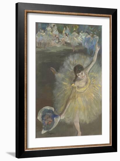 Fin d'arabesque ou Danseuse saluant-Edgar Degas-Framed Giclee Print