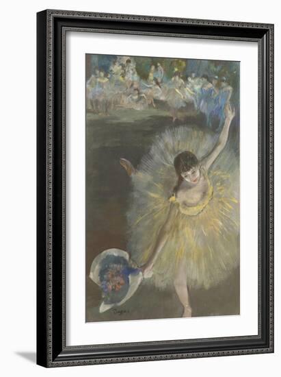 Fin d'arabesque ou Danseuse saluant-Edgar Degas-Framed Giclee Print