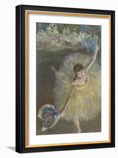 Fin d'arabesque ou Danseuse saluant-Edgar Degas-Framed Giclee Print