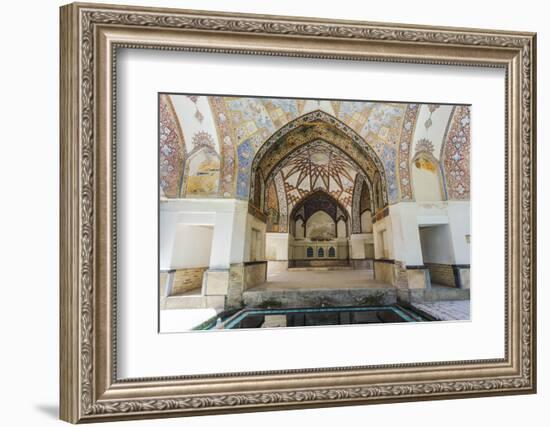 Fin Garden, Kushak pavilion, detail of the ceiling, Kashan, Isfahan Province, Iran-G&M Therin-Weise-Framed Photographic Print