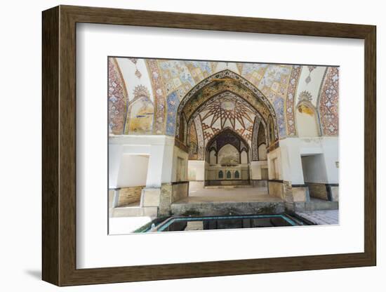 Fin Garden, Kushak pavilion, detail of the ceiling, Kashan, Isfahan Province, Iran-G&M Therin-Weise-Framed Photographic Print