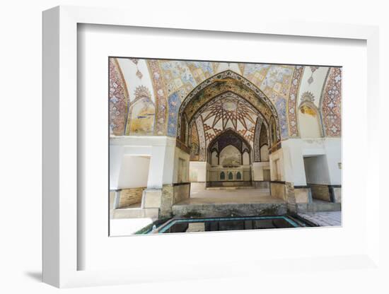 Fin Garden, Kushak pavilion, detail of the ceiling, Kashan, Isfahan Province, Iran-G&M Therin-Weise-Framed Photographic Print