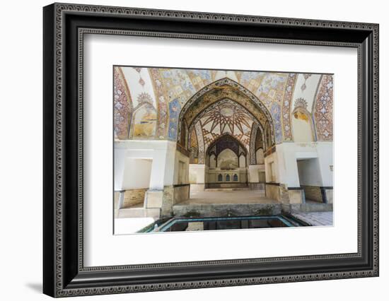 Fin Garden, Kushak pavilion, detail of the ceiling, Kashan, Isfahan Province, Iran-G&M Therin-Weise-Framed Photographic Print