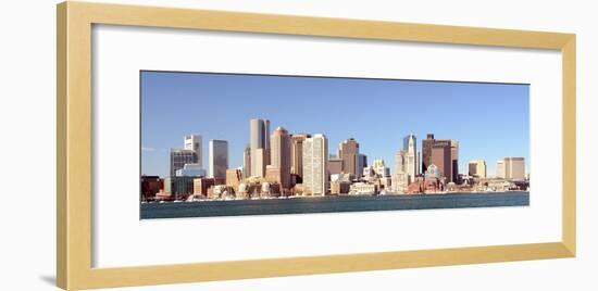 Financial District of Boston, Massachusetts Viewed from Boston Harbor.-SeanPavonePhoto-Framed Photographic Print