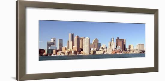 Financial District of Boston, Massachusetts Viewed from Boston Harbor.-SeanPavonePhoto-Framed Photographic Print