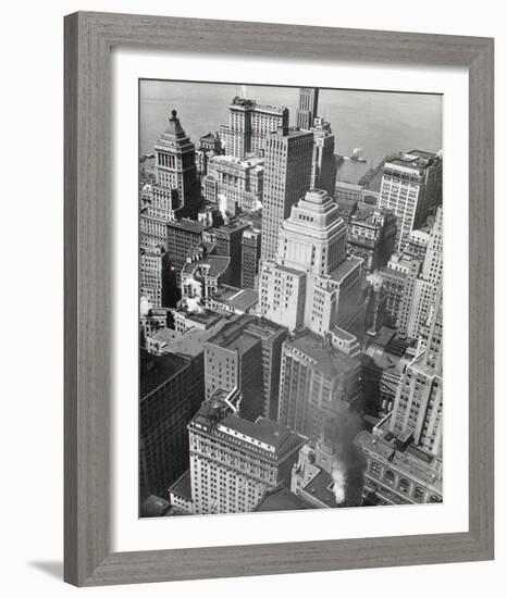 Financial District Rooftops, Manhattan-Berenice Abbott-Framed Giclee Print