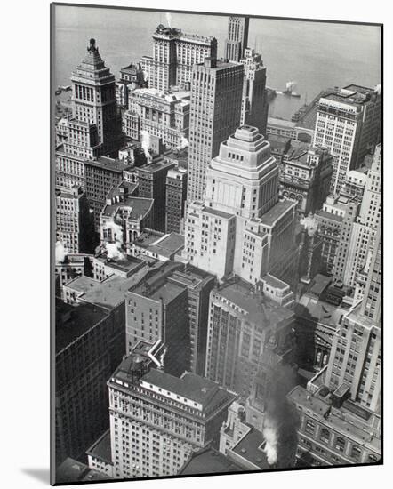 Financial District Rooftops, Manhattan-Berenice Abbott-Mounted Giclee Print