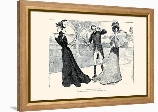 Financial Predicament-Charles Dana Gibson-Framed Stretched Canvas