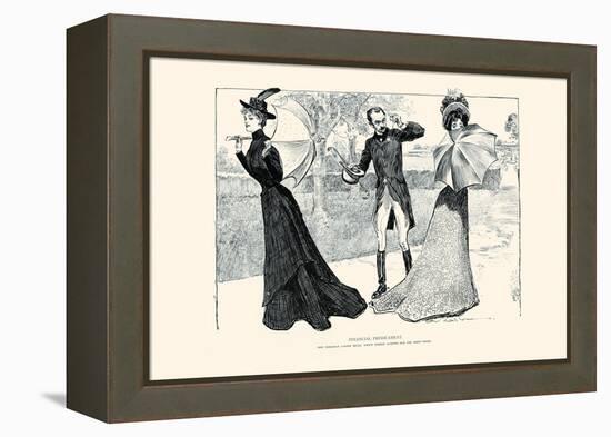 Financial Predicament-Charles Dana Gibson-Framed Stretched Canvas