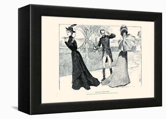 Financial Predicament-Charles Dana Gibson-Framed Stretched Canvas