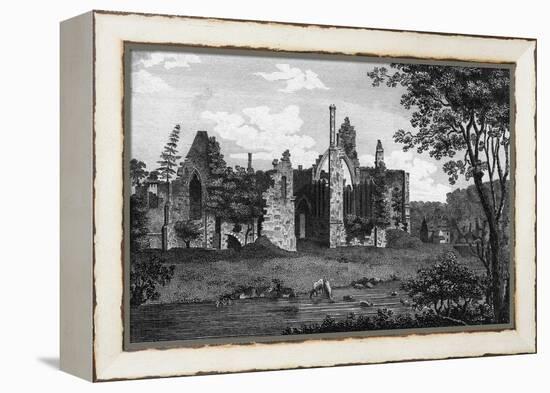 Finchale Priory-Thomas Allom-Framed Stretched Canvas