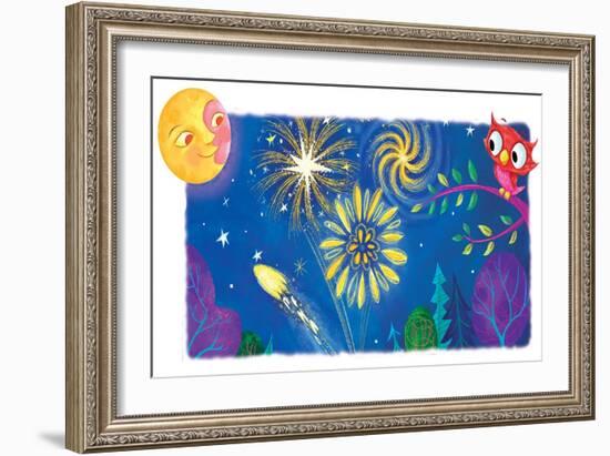 Find Night Lights - Turtle-Elisa Chavarri-Framed Giclee Print