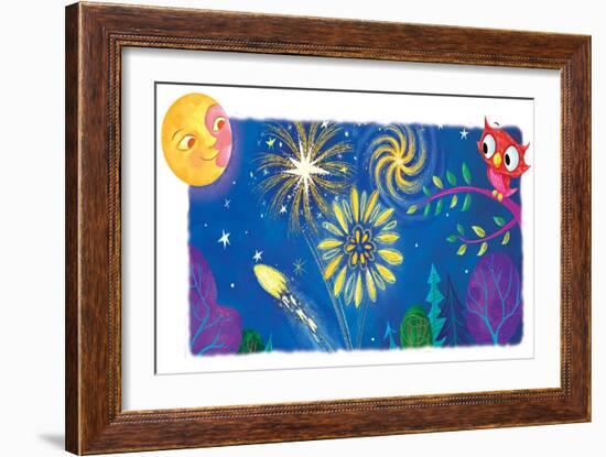 Find Night Lights - Turtle-Elisa Chavarri-Framed Giclee Print