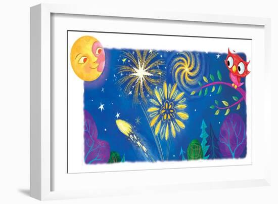 Find Night Lights - Turtle-Elisa Chavarri-Framed Giclee Print