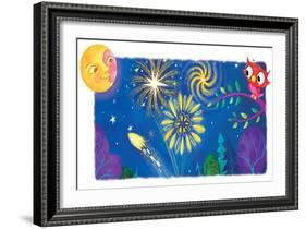Find Night Lights - Turtle-Elisa Chavarri-Framed Giclee Print