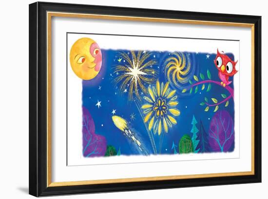 Find Night Lights - Turtle-Elisa Chavarri-Framed Giclee Print