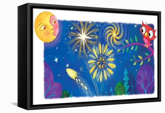 Find Night Lights - Turtle-Elisa Chavarri-Framed Premier Image Canvas