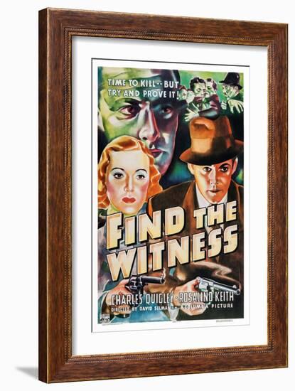 Find the Witness, Rosalind Keith, Charles Quigley, 1937-null-Framed Art Print