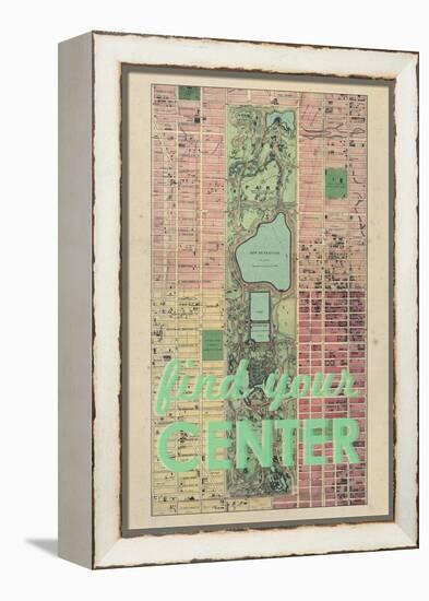 Find Your Center - 1867, New York City, Central Park Composite, New York, United States Map-null-Framed Premier Image Canvas