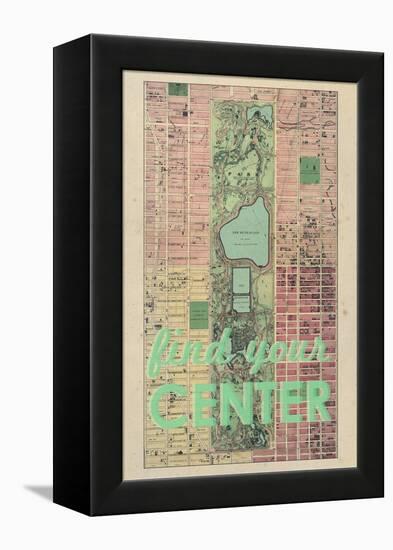 Find Your Center - 1867, New York City, Central Park Composite, New York, United States Map-null-Framed Premier Image Canvas