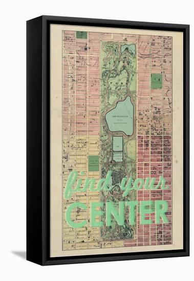 Find Your Center - 1867, New York City, Central Park Composite, New York, United States Map-null-Framed Premier Image Canvas